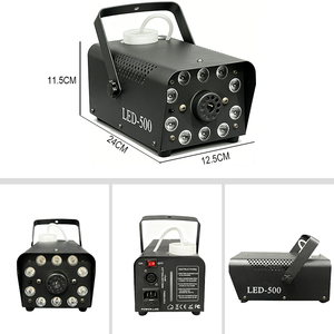 MINGLANG Profesyonel <span class=keywords><strong>DJ</strong></span> RGB 3'ü <span class=keywords><strong>1</strong></span> Arada LED Sahne Işığı Demir Sis Makinesi 500W AC110-220V Uzaktan Kumanda <span class=keywords><strong>1</strong></span> Yıl Garanti - Product Image 6
