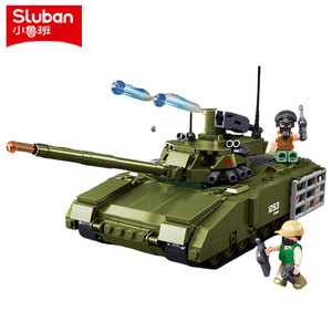 Blocs de construction assemblés pour enfants <span class=keywords><strong>Sluban</strong></span> Floating Dream Fantasy City Military Series B1253-T14s Armata Main Battle Tank - Product Image 1