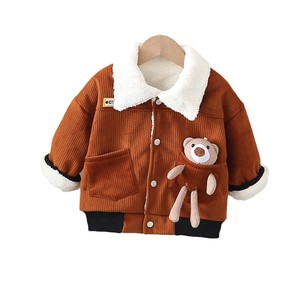 <span class=keywords><strong>Manteau</strong></span> pour enfants hiver extérieur garçon doublé polaire dessin animé ours veste mode bébé chaud coton vêtements de plein air - Product Image 1