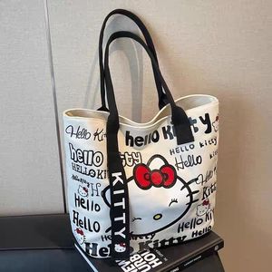 Large Capacity Cute Tote <strong>Bag</strong> for Women Fashionable <strong>Cartoon</strong> Design Versatile Single Shoulder Canvas <strong>Bag</strong> Zipper Closure - Product Image 4