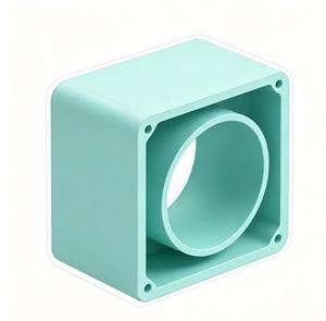 Service de pièces en plastique ABS moulées par injection sur mesure avec cylindre central et trous de fixation en couleur vert menthe - Product Image 4