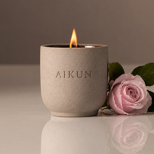AIKUN ผู้จัดจำหน่ายสินค้าขายส่ง เทียนหอมเซรามิกทำมือสุดหรู เป็นมิตรต่อสิ่งแวดล้อม ทำจากขี้ผึ้งถั่วเหลือง ขนาด 5.3 ออนซ์ 8 ออนซ์ 10.5 ออนซ์ สำหรับเจ้าของแบรนด์ - Product Image 2