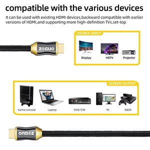 Bán Buôn HDMI 2.1 Phiên Bản Cáp 1M 1.5M 2M 3M 5M 8K Mạ Vàng 48Gbps Cho HDTV Chiếu Màn Hình - Product Image 5