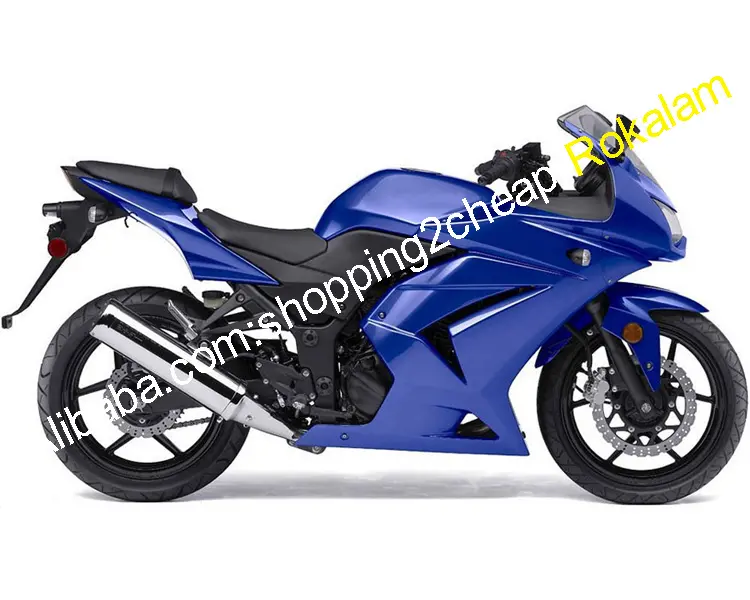 Moto Peças Carroçaria Para Kawasaki Ninja ZX 250R ZX250 EX250 EX 250 2008 2009 2010 2011 2012 Azul ABS Kit Carenagem
