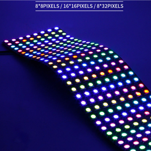 RGB esnek 16x16 piksel Panel Matrix ekran eko <span class=keywords><strong>Led</strong></span> modülü WS2812 8x32 16x16 8x8 IC ayrı ayrı adresli - Product Image 3