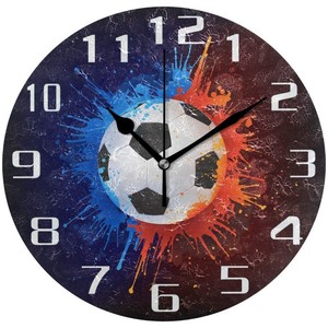 Horloge de football pour garçons, horloge murale de football de 12 pouces, décoration à thème pour la <span class=keywords><strong>chambre</strong></span> des garçons, salle de classe, horloge murale pour les fans de sport - Product Image 6