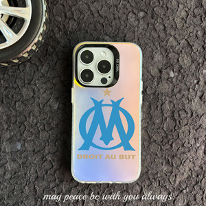 Coque de téléphone unique multicolore pour iPhone Xs Xr 11 12 13 14 15 16 17Pro Max, design de football de <span class=keywords><strong>Marseille</strong></span> - Product Image 2