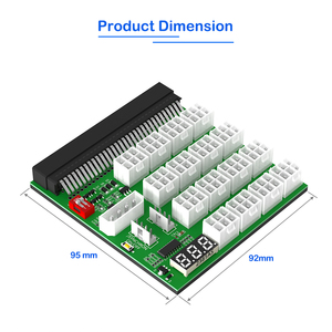 Delta // Liteon/Fujitsu máy chủ PSU Breakout Board 16 * PCI-E 6Pin adapter điện áp hiển thị đa PSU Sync đa-gpu mở rộng máy tính xách tay - Product Image 3