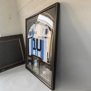 High-end Solid Wood Handmade Durable Eco-Friendly Jersey Storage Photo <strong>Frame</strong> with Customizable Wall Mount for Home Decor - Product Image 3