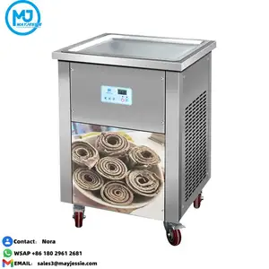 Mesin es krim penggunaan komersial mesin rol es krim Italia Hopper baja tahan karat produksi besar 18-20 L/H penjualan pabrik