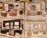 Solutions de conception sur mesure tout-en-un : Kiosque de présentation de luxe à LED pour produits de beauté, comptoir de parfums, centre cosmétique personnalisé