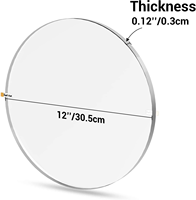 Disques circulaires en acrylique transparent personnalisables pour présentoirs de gâteaux en plexiglas et projets DIY