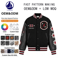 Fabricant de vestes universitaires personnalisées pour hommes, manches en cuir, patchs en chenille, surdimensionnées, OEM, ODM, marque privée, vente en gros