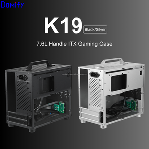 K19 tùy chỉnh dọc nhỏ PC trường hợp <span class=keywords><strong>HTPC</strong></span> Máy tính để bàn SFX cung cấp điện GPU mỏng 7.6L Mini ITX trường hợp chơi game kim loại nhựa xử lý khung gầm - Product Image 4