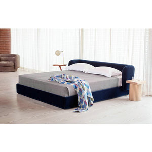 Velluto bianco <span class=keywords><strong>francese</strong></span> imbottito piattaforma King Size telaio del <span class=keywords><strong>letto</strong></span> con deposito camera da <span class=keywords><strong>letto</strong></span> mobili Set Semi doppio Box <span class=keywords><strong>letto</strong></span> per Villa - Product Image 6