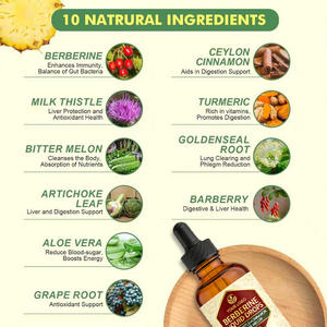 OEM Marca Privada Premium: Gotas Líquidas Orales de Complejo de Berberina con Canela de Ceilán para Apoyo en el Azúcar en Sangre, Salud Metabólica e Inmunidad en Adultos - Product Image 2