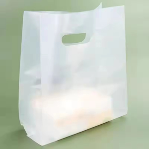 Nouveau produit : Sacs de courses en plastique transparent givré, sacs à pain en plastique, sacs en plastique durables avec poignée - Product Image 2