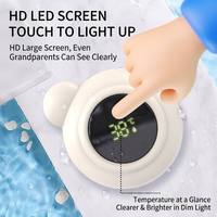 Thermomètre de bain pour bébé en forme d'ours, affichage numérique LED, moniteur de température de l'eau, alerte, entièrement submersible, IPX7, température ambiante, double usage