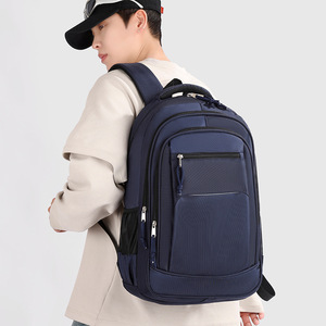 Men's Casual <b>Backpack</b> <b>Large</b> Capacity 15 Inches Laptop Compatible Business Travel Solid Color Durable Design - Product Image 2