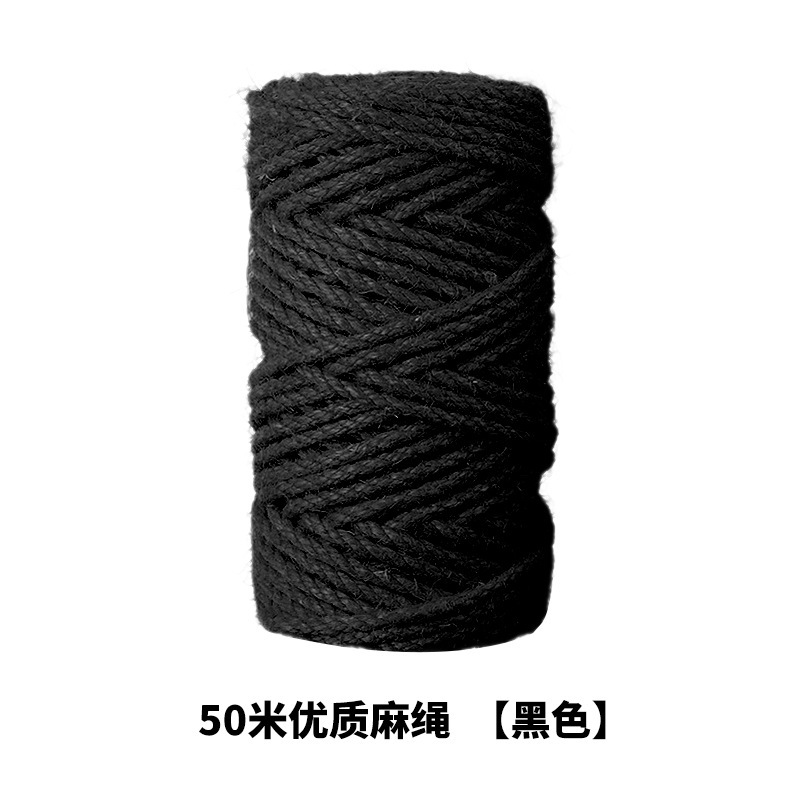 Corde de chanvre noire [Enchère minimum 10 mètres]