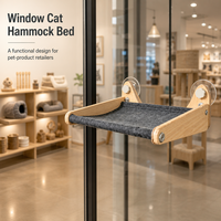 Lit pour chat moderne et luxueux avec cadre en bois pour une utilisation en extérieur, lit pour chat, chaise longue pour chat, lit pour chat en bois, lit pour chat de fenêtre