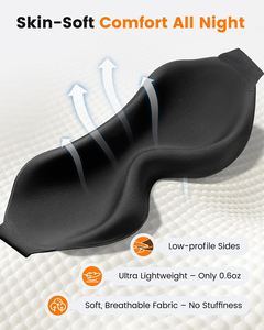 3D <b>Sleep</b> Breathable <b>Light</b> Blocking Ice Silk for Summer Nap Adjustable No-Pressure Blackout Eye Mask - Product Image 4