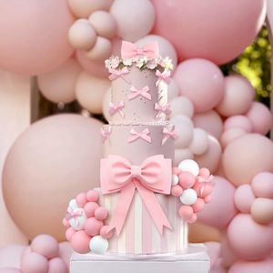 Décorations de gâteau d'<span class=keywords><strong>anniversaire</strong></span> avec nœud rose extra large 36pcs Ensemble de décoration de gâteau de princesse en mousse <span class=keywords><strong>EVA</strong></span> pour filles - Product Image 3
