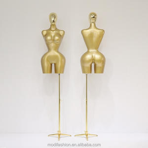 <span class=keywords><strong>Mannequin</strong></span> <span class=keywords><strong>Buste</strong></span> Haut Galbé <span class=keywords><strong>Femme</strong></span> BBL avec Tête Petites Hanches Poitrine Ajustable Forme Robe Sans Tête avec Support Doré Torse - Product Image 3