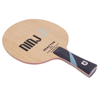Lame de tennis de table offensive Reactor W701 7 plis en Limba Ayous et fibre de carbone, attaque rapide, avec options de poignée droite/horizontale