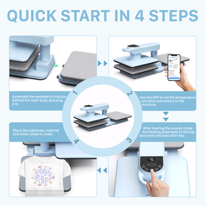 New kỹ thuật số 15*15 inch thông minh phát hành tự động Máy ép nhiệt phẳng máy in vải máy in T-Shirt thăng hoa Vinyl nhiệt - Product Image 3