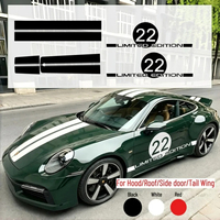 Autocollants pour capot de voiture, autocollant de course numéro 22 pour porte, décalcomanie pour toit et aileron arrière, vinyle édition limitée, accessoires pour Carrera Cup GTS 911