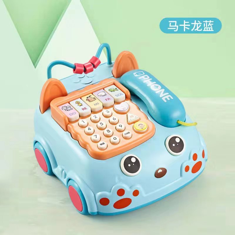 Téléphone éducatif précoce de taille moyenne - bleu - piles non incluses.