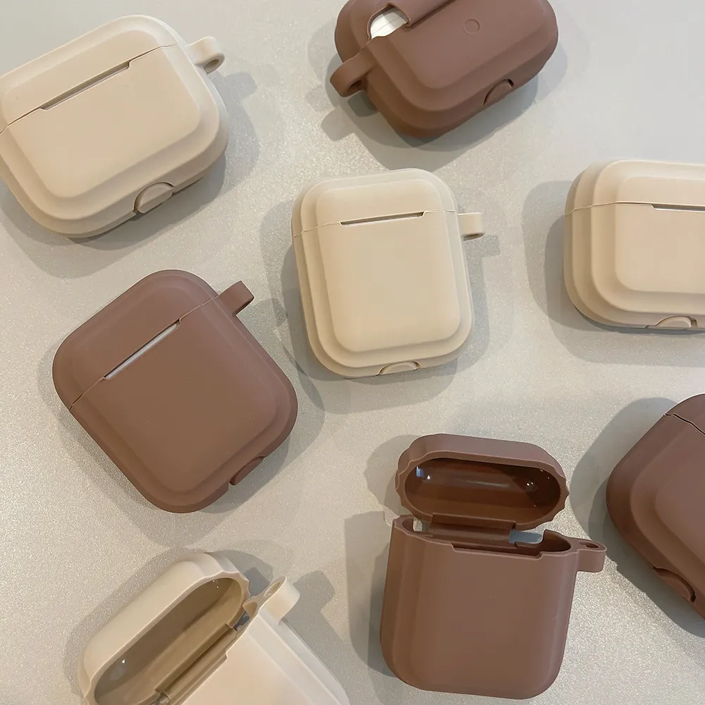 Airpods pro 실리콘 무선 헤드폰 케이스 이어폰 내부 보호 케이스 스포티 한 헤드폰 캐리 케이스 끈 구멍