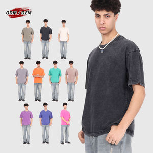 Camiseta de algodón de 230 g, teñida con pigmentos, estilo vintage, lavada, de corte holgado con hombros caídos y ajuste oversized. - Product Image 1