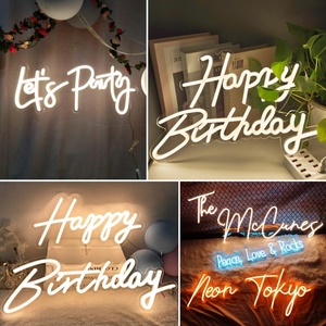 Feliz cumpleaños 3D letras de neón luces personalizadas Color ajustable Control remoto LED Bar luces decorativas a prueba de agua - Product Image 3