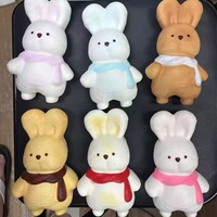 Jouet Squishy en PU à Rebond Lent, Design Mignon Ours Lapin Lait, Anti-Stress, Cadeau Fidget