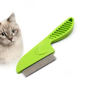 Support custom colors Metal Pet Flea Comb For Dogs And Cats Lice Comb