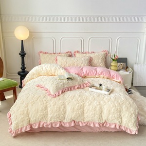 Juego de cama de invierno de lujo grueso de primera calidad, funda de edredón lujosamente cómoda para noches frías - Product Image 2