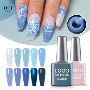 OEM ODM Custom Private Label UV-<span class=keywords><strong>Gel</strong></span> Nagellack 10 Farben <span class=keywords><strong>Azure</strong></span> Blue HEMA/HPMA/TPO Free MOQ 1KG Farbgel - Product Image 3