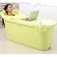 Banheira portátil de plástico para adultos, banheira plástica com tampa 139*70cm tamanho grande presente da mini banheira