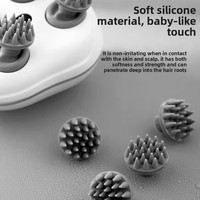 Masseur de tête électrique à griffes de dragon, fonction de massage du cuir chevelu, télécommande sans fil, fonction musicale, rechargeable par USB