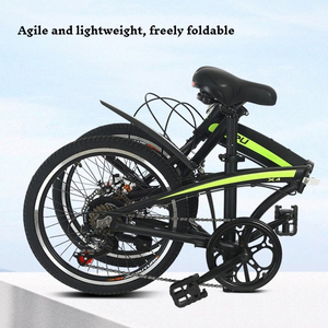 Vélo pliant 7 vitesses en alliage d'aluminium avec frein à disque et transmission, installation facile, mini 20 pouces, portable, s'adapte au coffre de voiture - Product Image 4