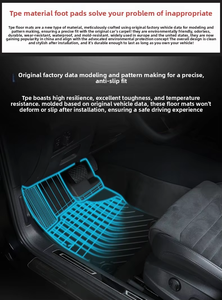 เสื่อเท้าฟอร์ด3ชิ้นแบบหรูหรา TPE สำหรับ Civic Rio niro K3/K5 Soul ceed Cerato Forte Optima-3.5mm หนา - Product Image 4