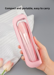 Juego de 10 Brochas de Maquillaje con Mango de Madera Rosa, Logotipo Personalizado, Pelo Sintético Suave, Brocha Profesional para Base y Polvo Cosmético con Bolsa - Product Image 5