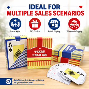 <span class=keywords><strong>Cartas</strong></span> <span class=keywords><strong>de</strong></span> Póker <span class=keywords><strong>de</strong></span> Plástico Publicitarias <span class=keywords><strong>de</strong></span> <span class=keywords><strong>Doble</strong></span> Cara, Personalizadas, Ecológicas, Reciclables y Duraderas, con Empaque Personalizado Azul y Rojo - Product Image 2