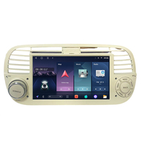Navigation GPS Android HD 7 pouces pour Fiat 500, boîtier noir et blanc, autoradio multimédia central