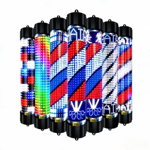 Lámpara de Pared Semicircular Impermeable de Estilo Retro para Salón de Belleza, con Iluminación LED Electrónica - Product Image 1