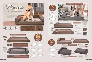 Petstar Comfortable Luxury Dog Bed Mattress Stain Repellent Rectangle Pet Bed