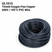 Cable Eléctrico UL1015 3AWG de PVC, 600V, 26.67mm², 3 Hilos, Cobre OFC, para Distribución de Energía Industrial y Automotriz