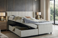 Luxuriöses Hotel-Boxspringbett mit Doppel-Taschenfederkernsystem, King-Queen-Size Gepolstertes Plattformbettgestell mit Topper